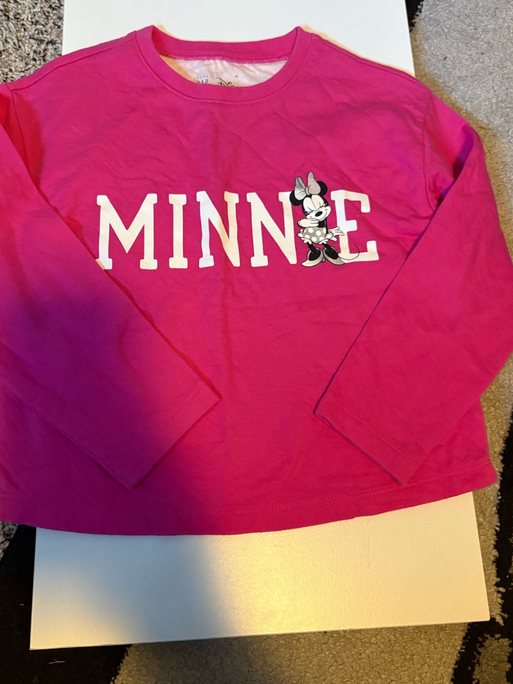 Disney Minnie Mouse Hot Pink Long Sleeve Tee